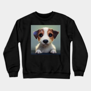 Cute Jack Russell Terrier Puppy Art Crewneck Sweatshirt